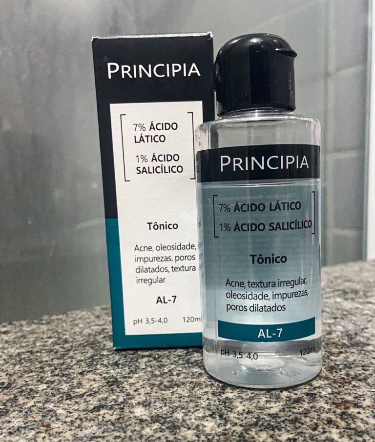 Resenha- Tônico Facial AL-7 com ácido lático e ácido salicílico Principia