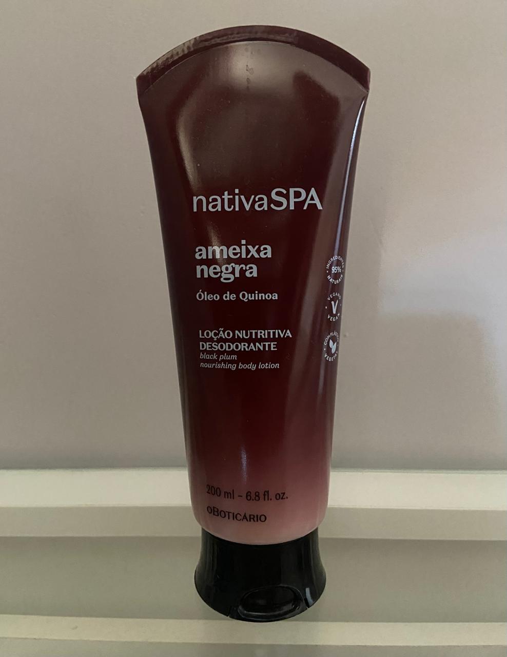 Resenha- Loção nutritiva desodorante corporal nativa SPA ameixa negra da O Boticário